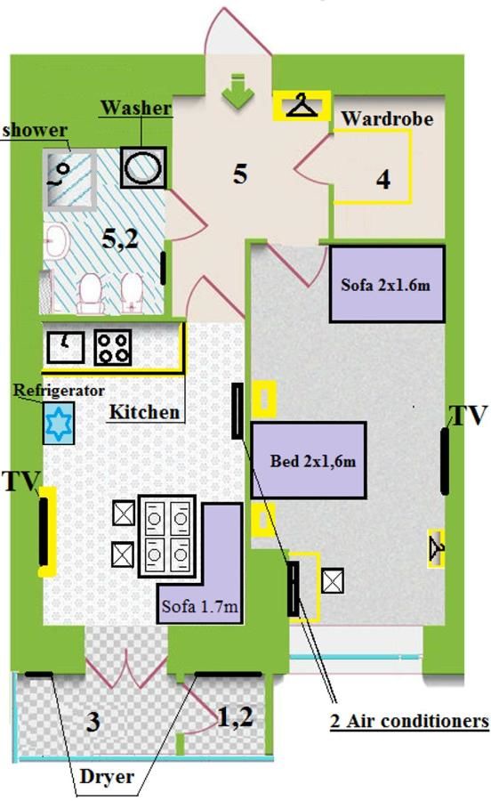 Апартаменты The best apartment in Kiev Black & White Киев-43